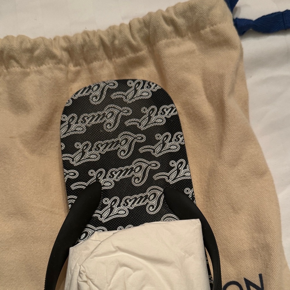 Louis Vuitton Monogram Black and White Sandals - Picture 11 of 13